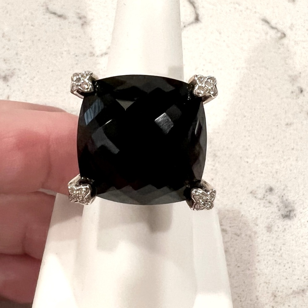 David Yurman 20mm On Point onyx ring